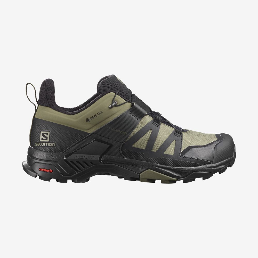 Salomon Singapore Mens Hiking Shoes - X ULTRA 4 GORE-TEX Green | 25610-FHNJ